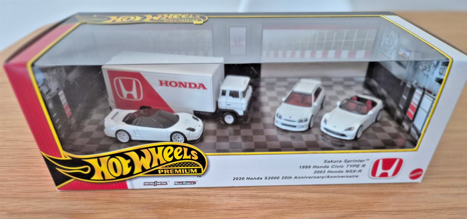 HOT WHEELS PREMIUM 1:64 SET OF 4 HONDA &SAKURA SPRINTER #JBM08-4B10 NEW