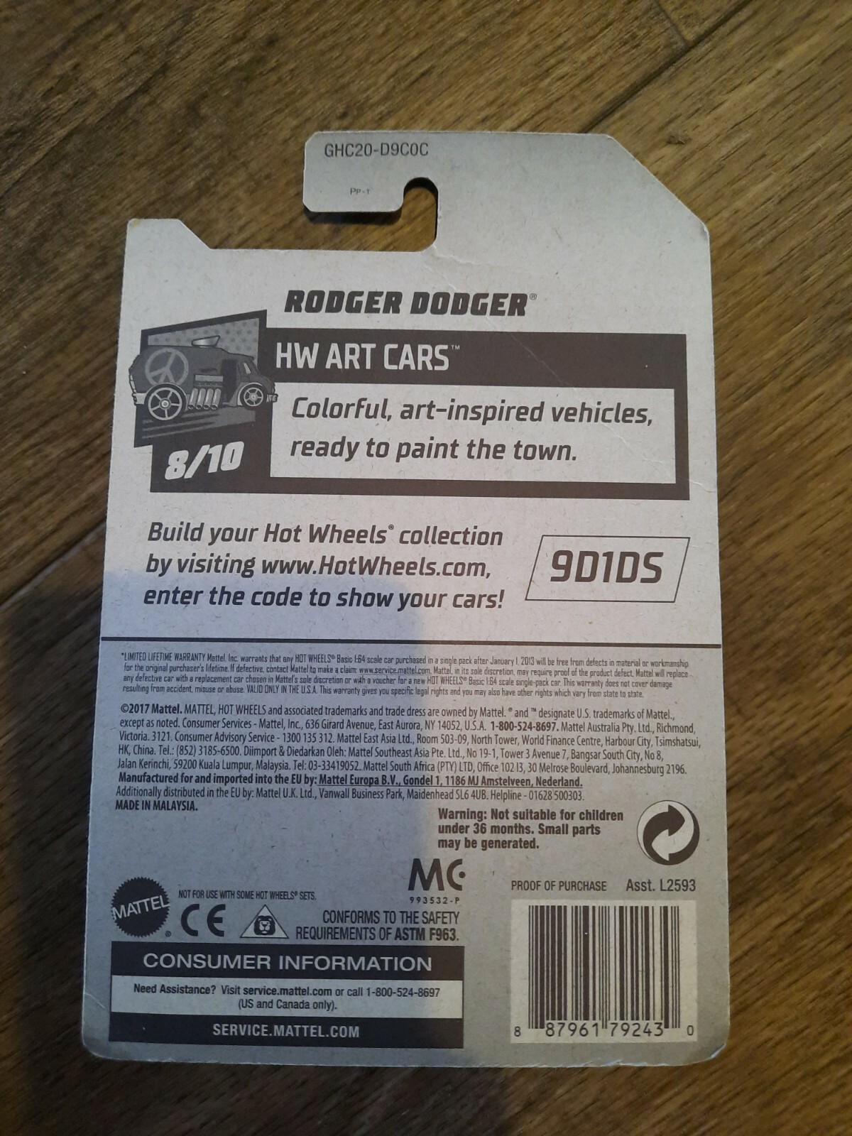 Hot Wheels Art Cars 8/10 Rodger Dodger Kroger Exclusive