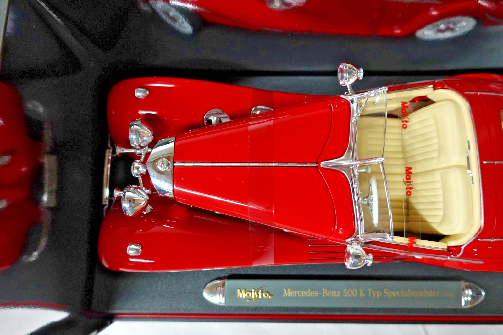 Maisto 36862 Red 1936 Mercedes Benz 500 K TYP Special Roadster 1:18 Scale