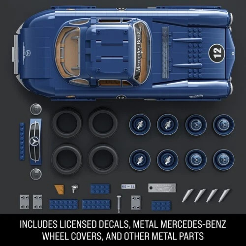 Mattel Brick Shop Hot Wheels Premium Series Building Set Mercedes-Benz 300 SL