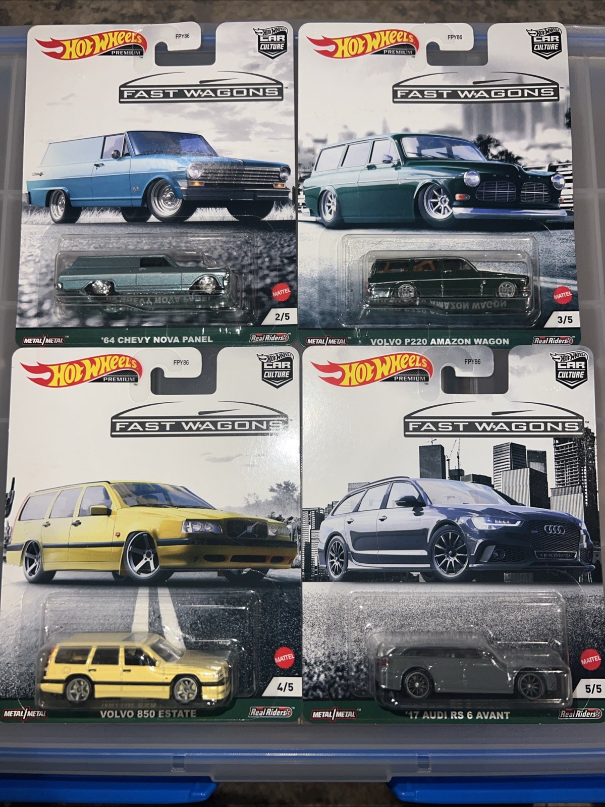 Hotwheels Premium Car Culture Fast Wagons FPY86 Set Of 4 Only See Pictures!!