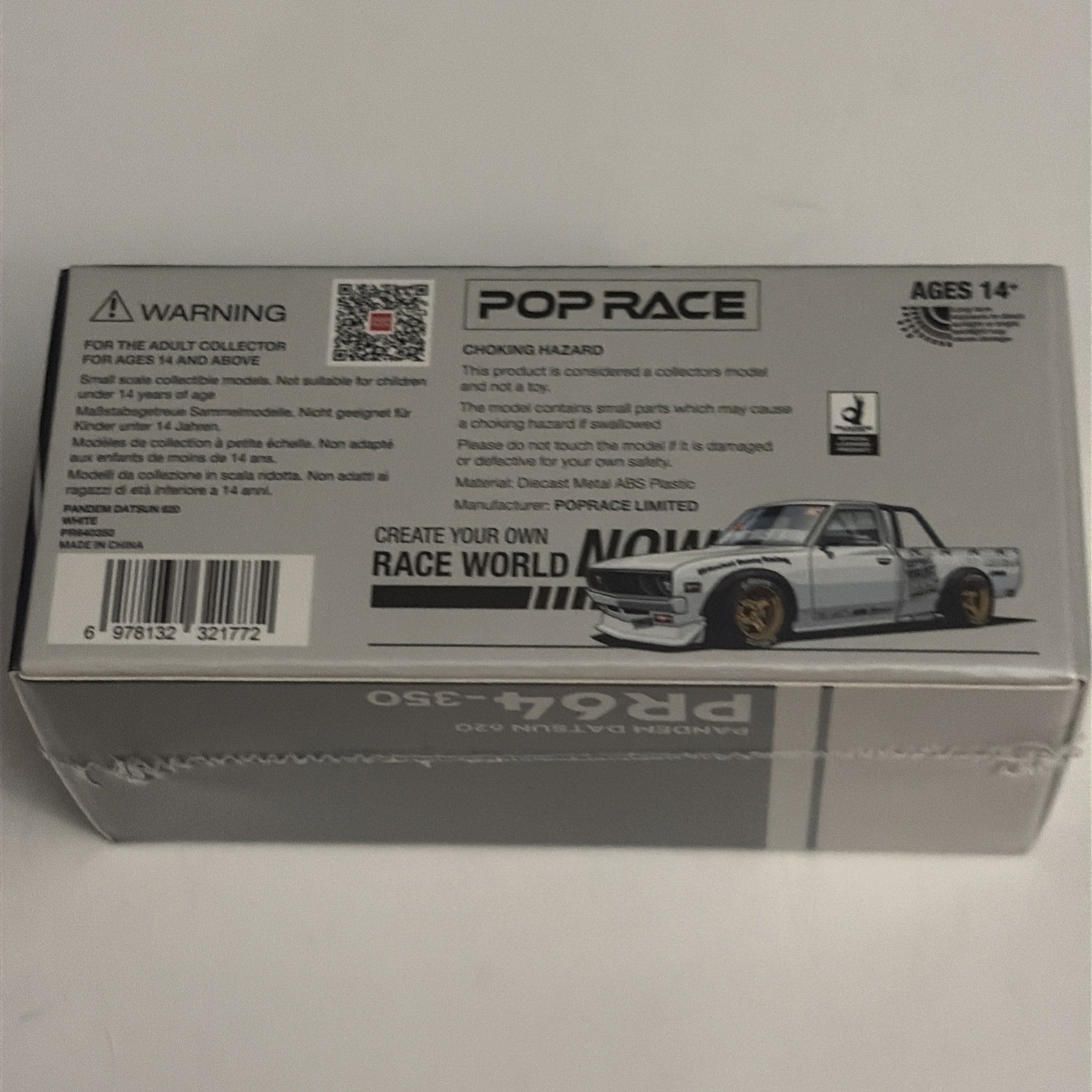 1/64 Pop Race Pandem Datsun 620 With Support Violent Driving On The Sides Sealed