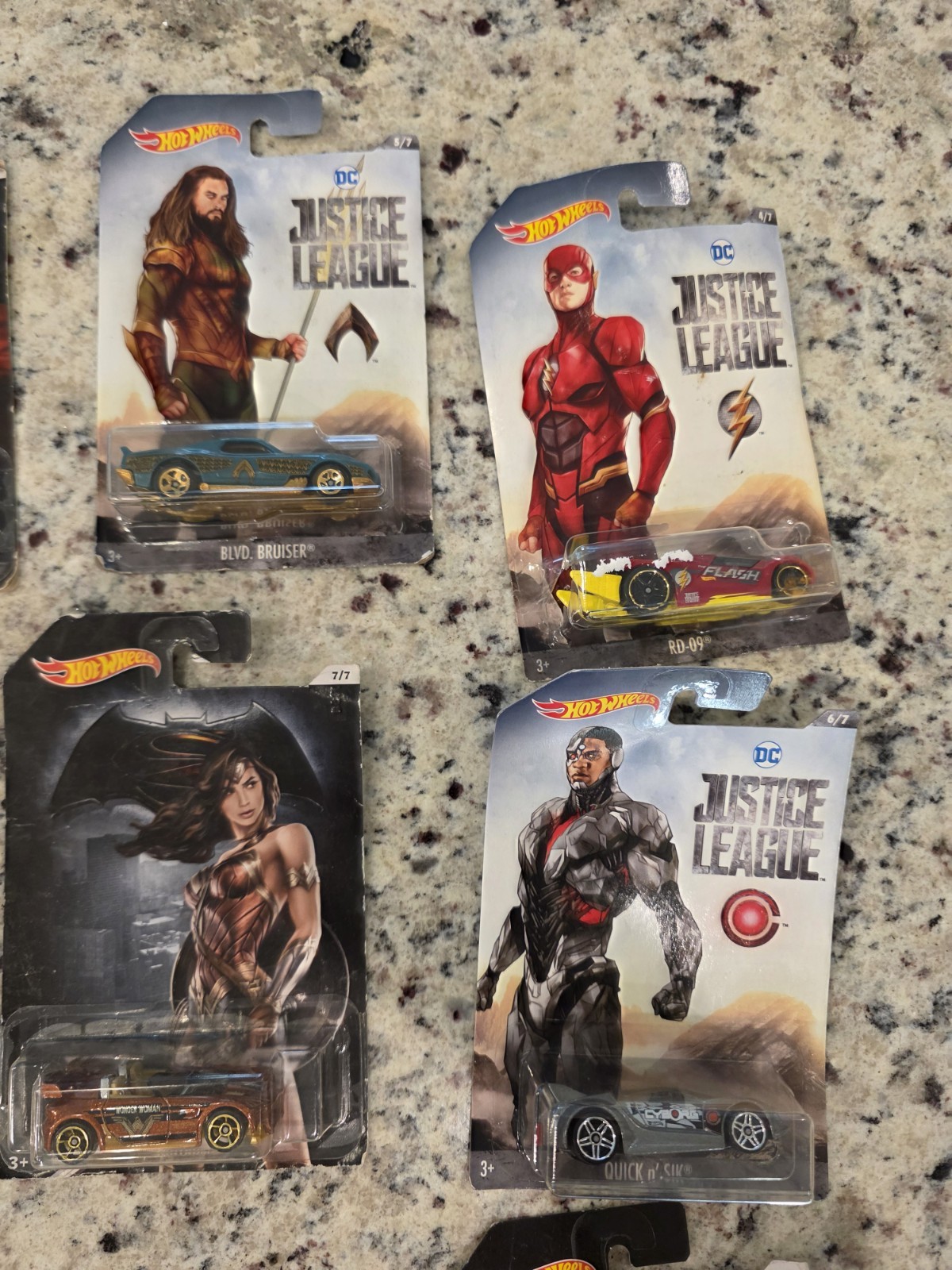 Hot Wheels DC Marvel Character Cars Lot of 18 Batman Superman Spider-Man Justice