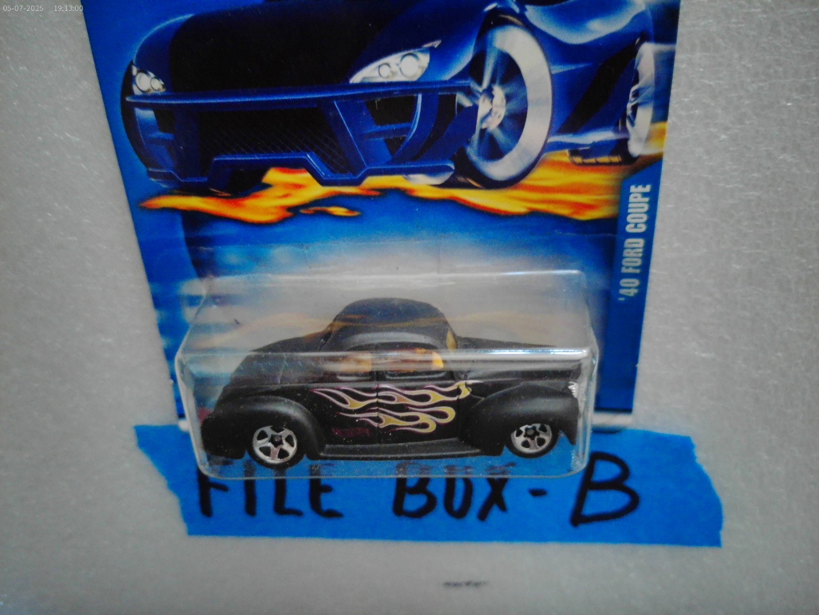 HOT WHEELS 40 FORD COUPE FLAT BLACK FLAMES 1940 # 204 HW LIMITED EDITION 1:64-BX