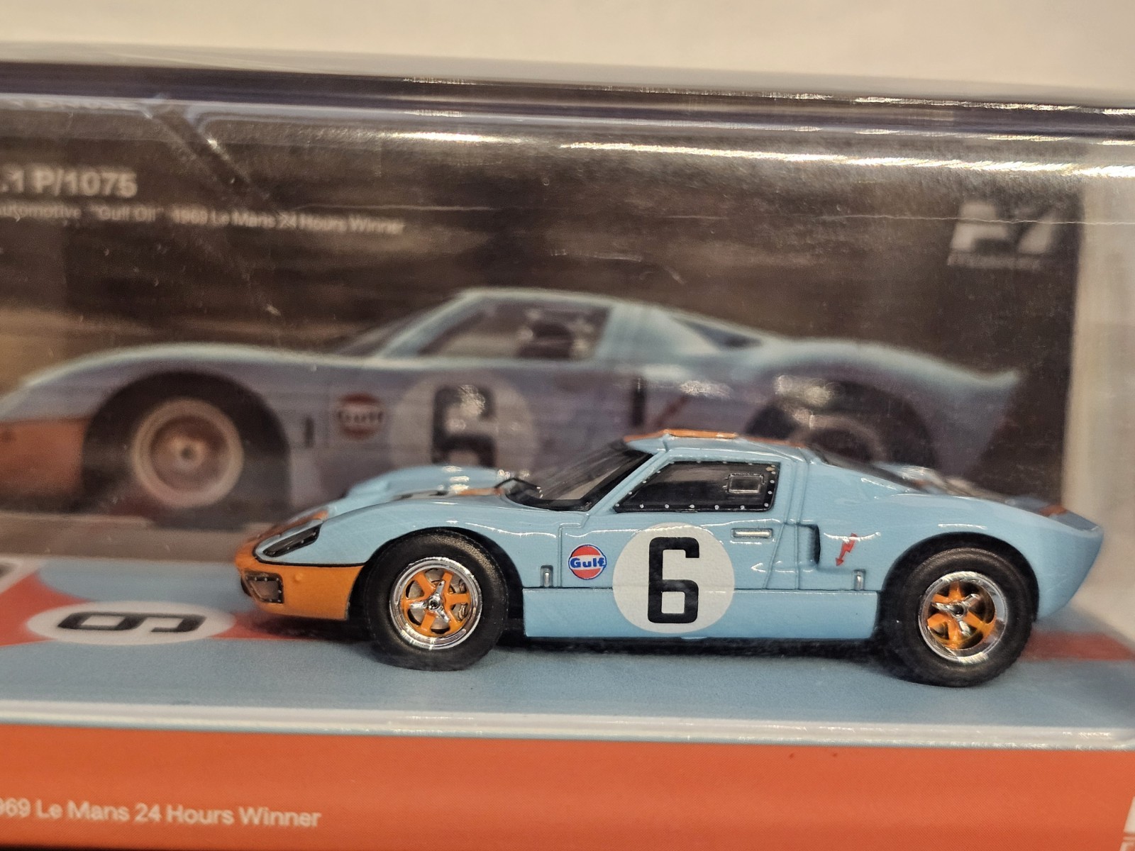 1/64 Ford GT 40 MK 1 No 6 John Wyer Gulf Livery 1969 Le Mans 24 Hour