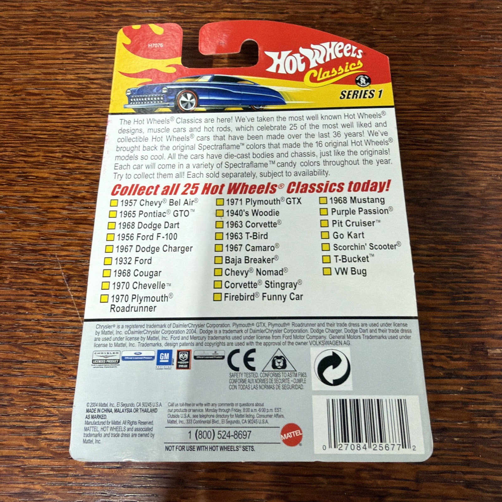 2004 HOT WHEELS CLASSICS SERIES 1 1940’S WOODIE CHROME 11/25