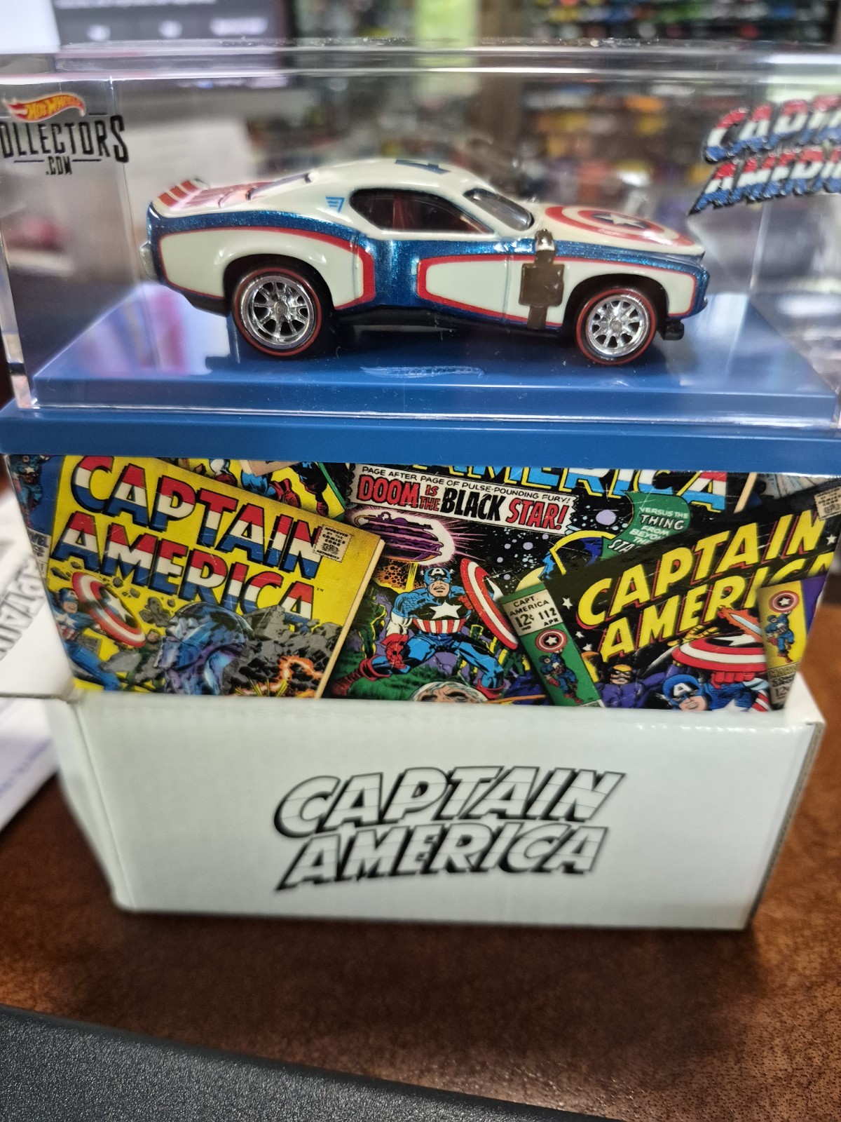 Hot Wheels Captain America Character Car Marvel Comic Version Release