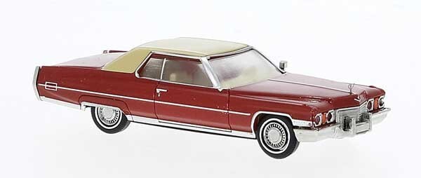 BREKINA 1972 CADILLAC DEVILLE RED HO 1/87 PLASTIC