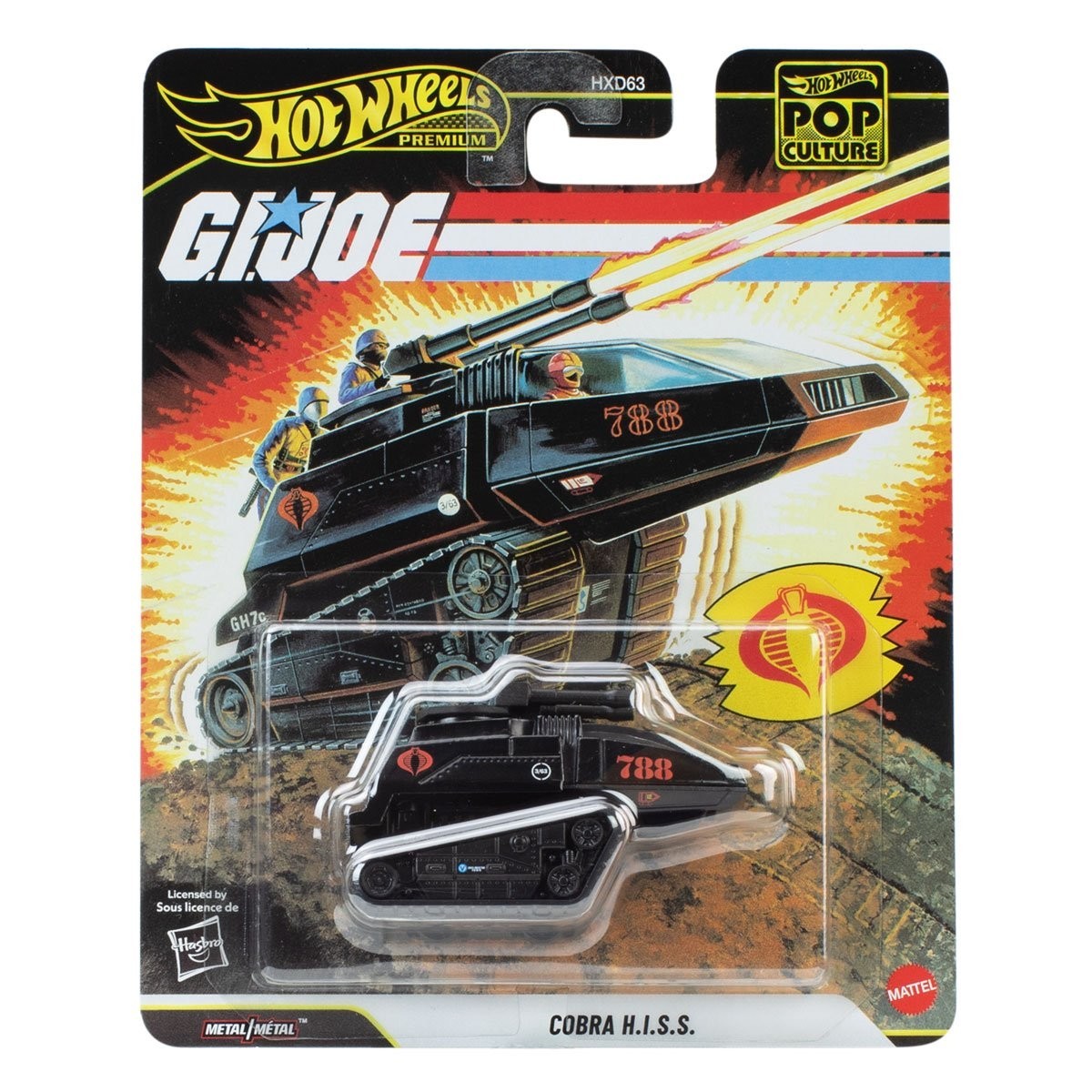 Hot Wheels Premium 2026 Pop Culture G. I. Joe Cobra H.I.S.S #788 Tank JHW83