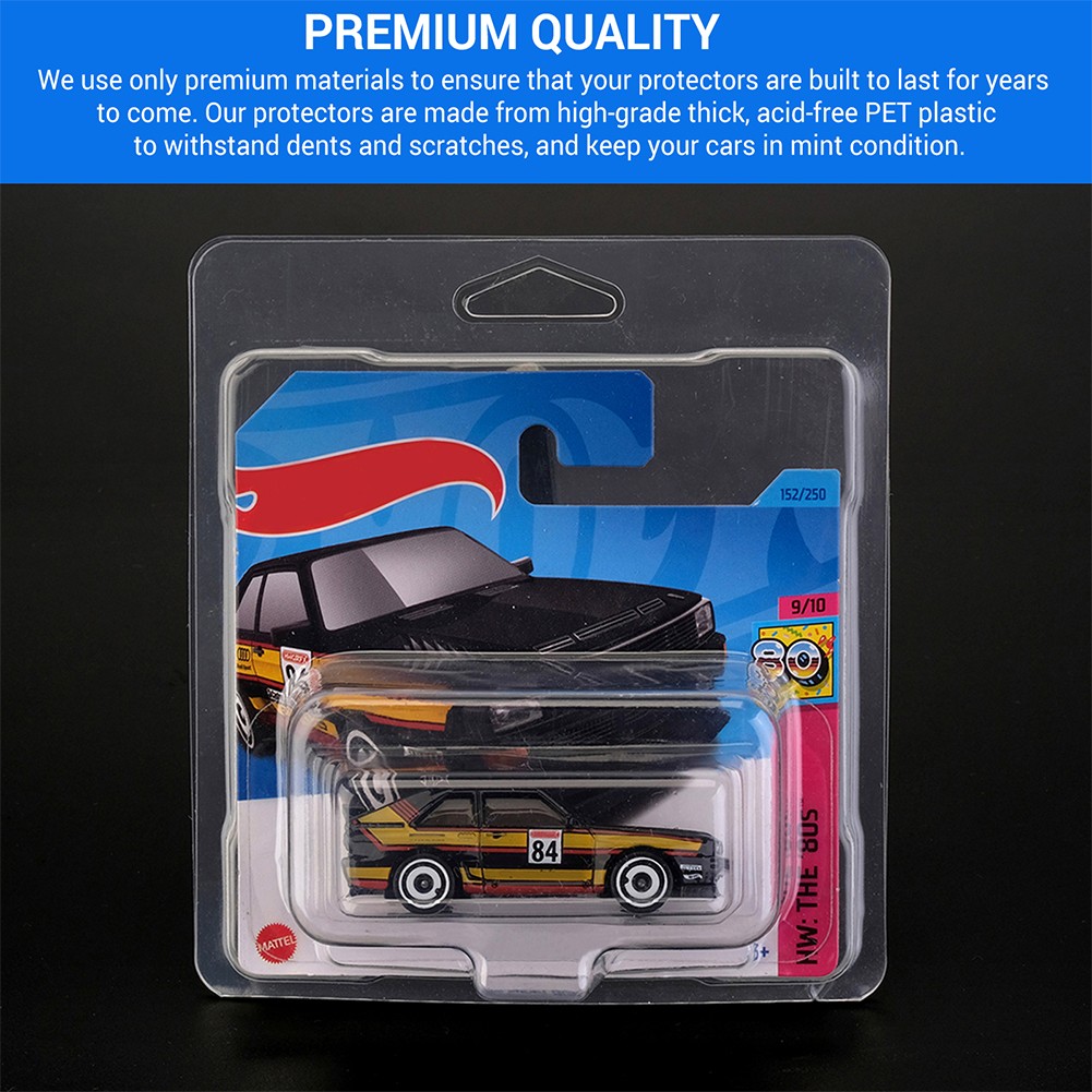 10-100Pcs Protector Cases Model Car Clamshell Display For Hotwheels Short Card