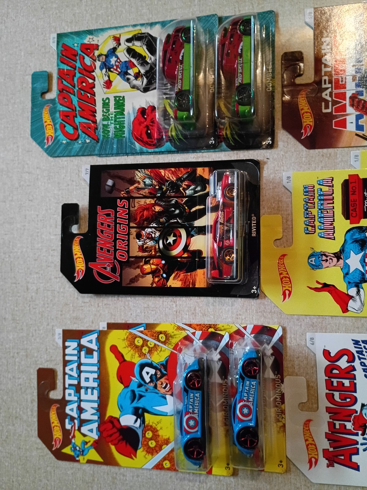 Hot Wheels Marvel Captain America Lot Of 20