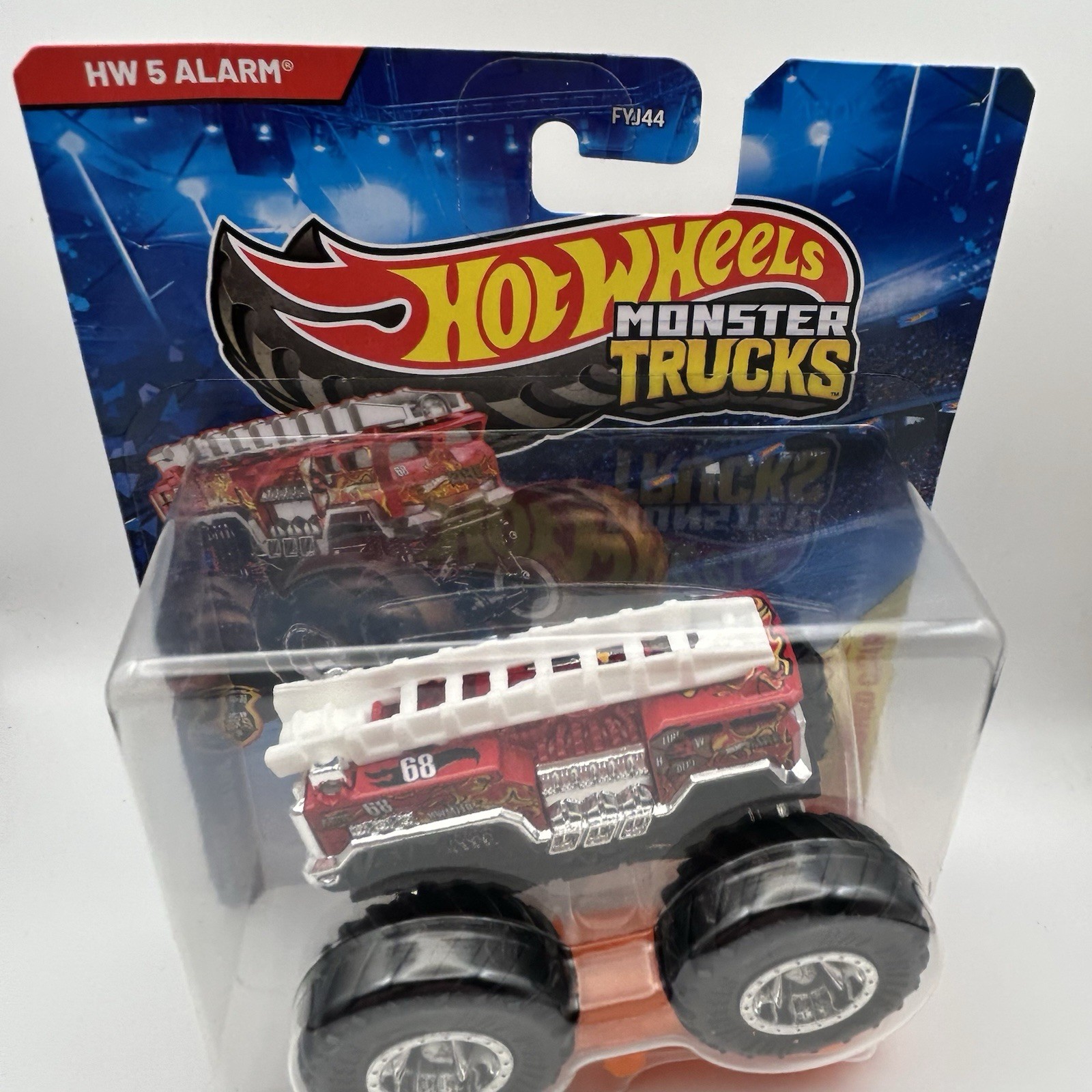 Hot Wheels Monster Trucks HW 5 Alarm Fire Truck Red Flames 1:64 New