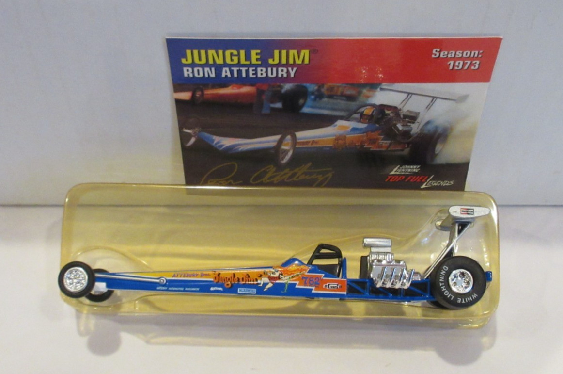 JOHNNY WHITE LIGHTNING NHRA DRAG RACING LEGENDS JUNGLE JIM ’73 TOP FUEL DRAGSTER