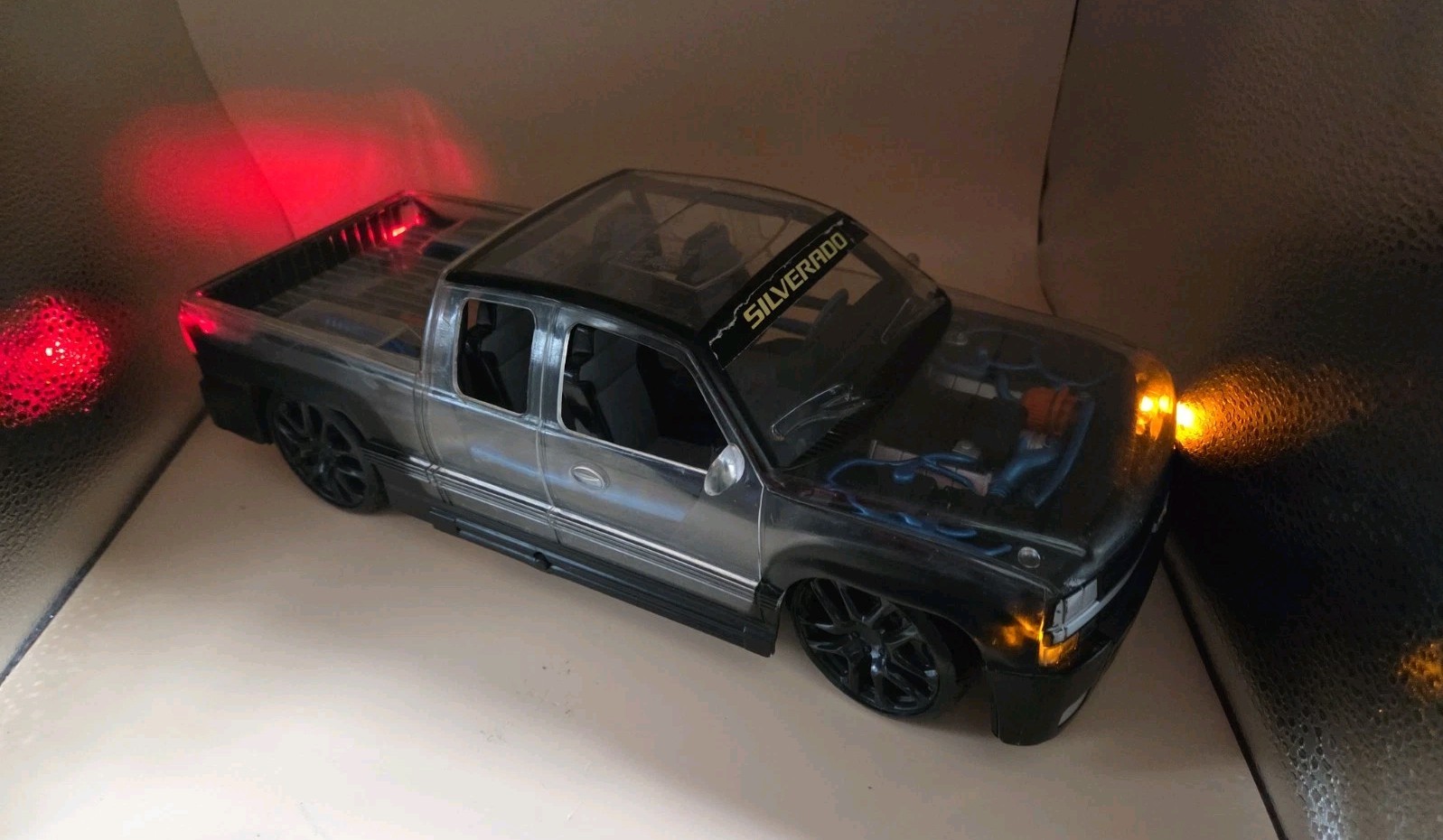 R/C 1999 Chevy Silverado Truck Clear Model Pickup NO CONTROLLER UNTESTED
