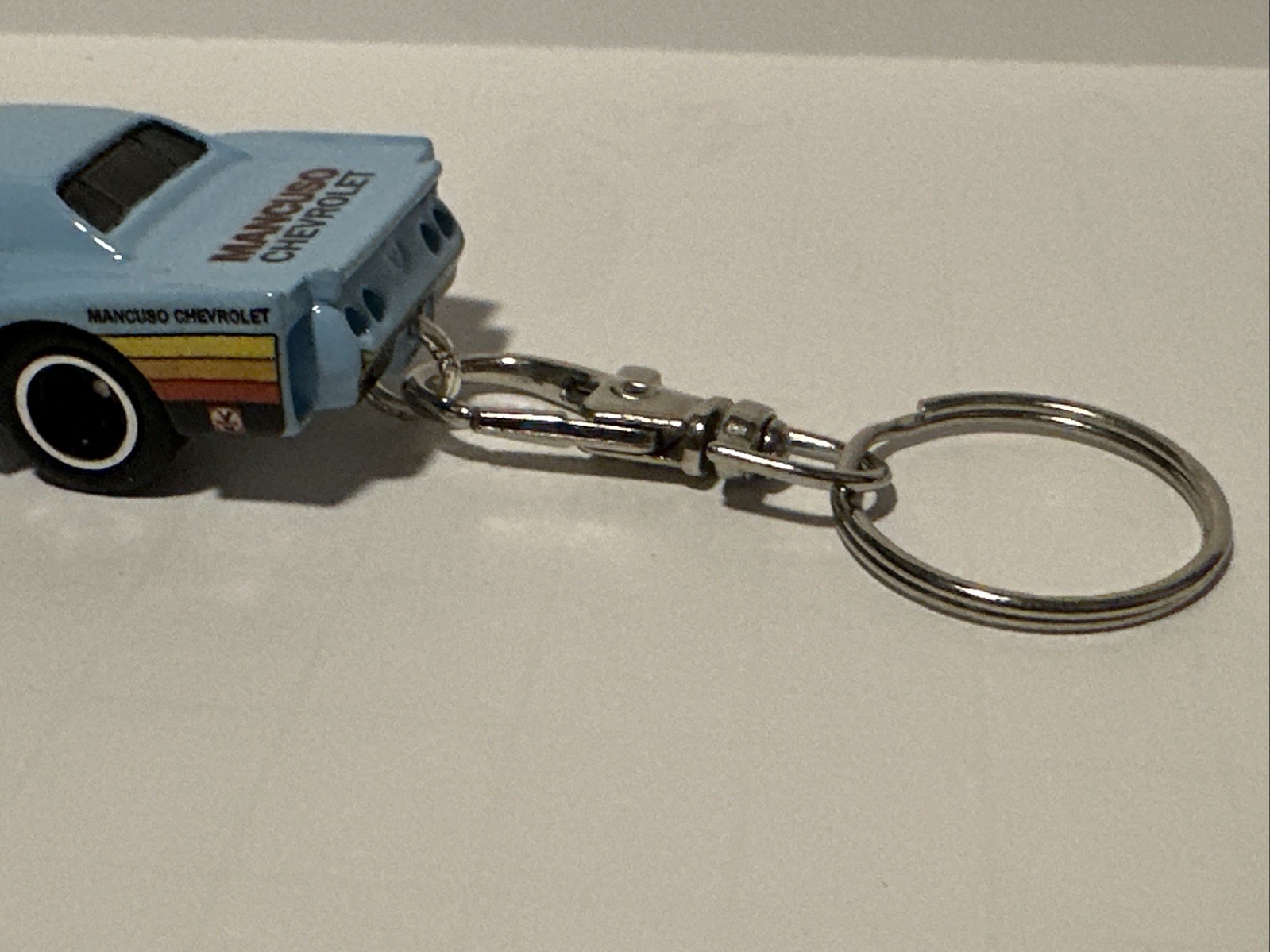 1976 Greenwood Corvette Mancuso Blue 1:64 Real.R Keychain Custom Limited Edition