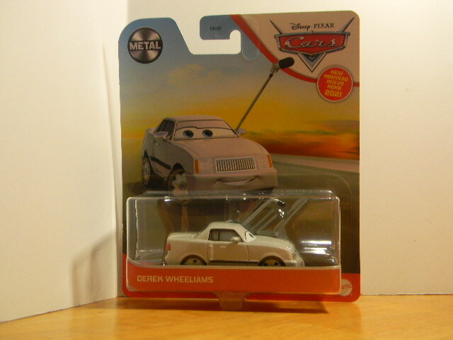 DISNEY PIXAR ‘CARS’, New for 2021 “DEREK WHEELIAMS” Unopened Blister Package