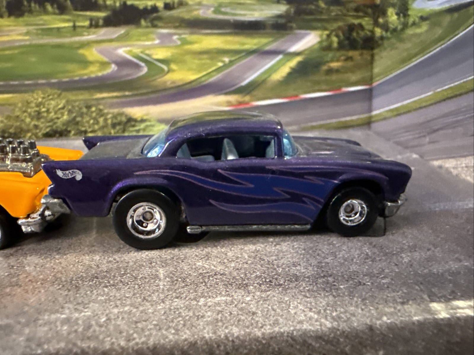 Hot Wheels 57′ Chevy Hot Rod Metal Flake Maroon Red GHO Cal Custom Editors Choi