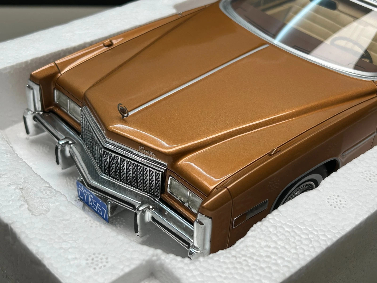 Bos 1/18 1976 Cadillac Eldorado Convertible Bronze Metallic Resin Car Model New