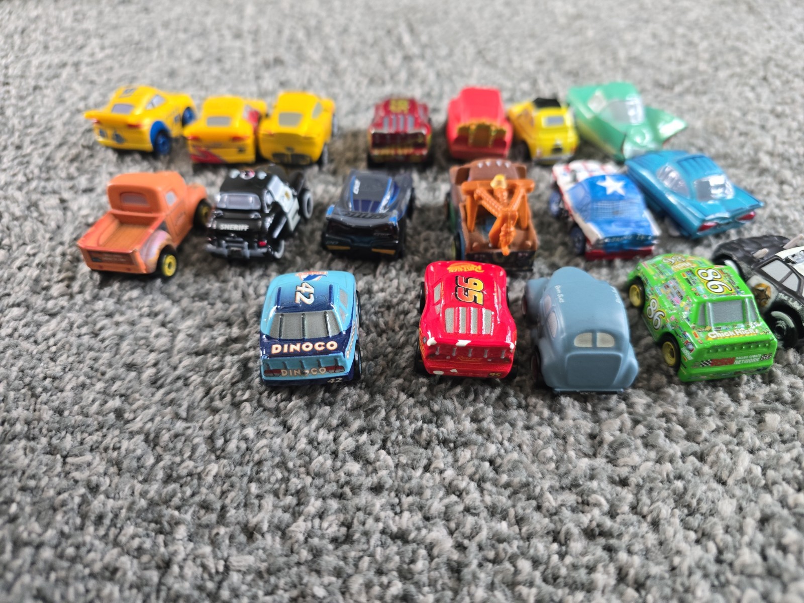 Disney Pixar Cars Mini Racers Lot Of 18 No Duplicates