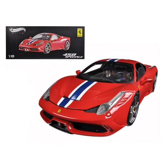 HOTWHEELS ELITE FERRARI 458 SPECIALE RED ROSSO CORSA 1:18*Super Nice! Last One!!