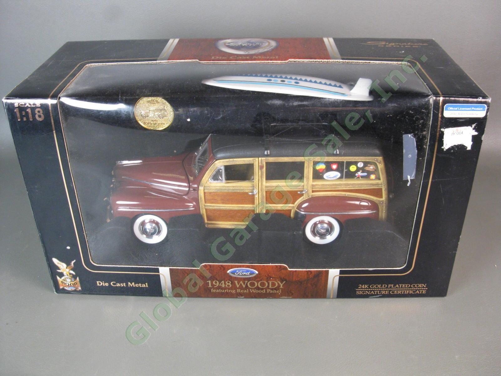1948 Ford Super Deluxe Woody Station Wagon Diecast Truck 24K Gold Plated Coin NR