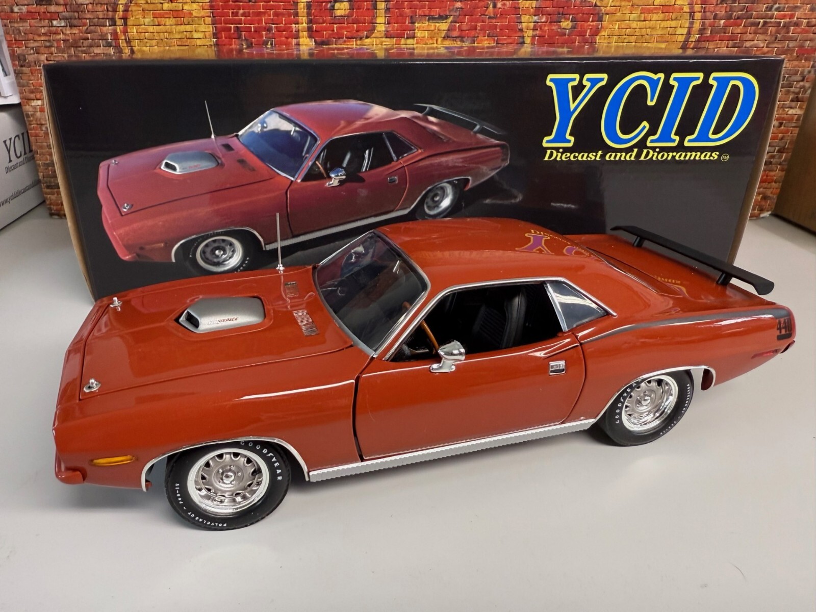 1/18 scale, YCID #37, 1970 CUDA, 440/6 pack, Deep Burnt Orange, 1 of 199