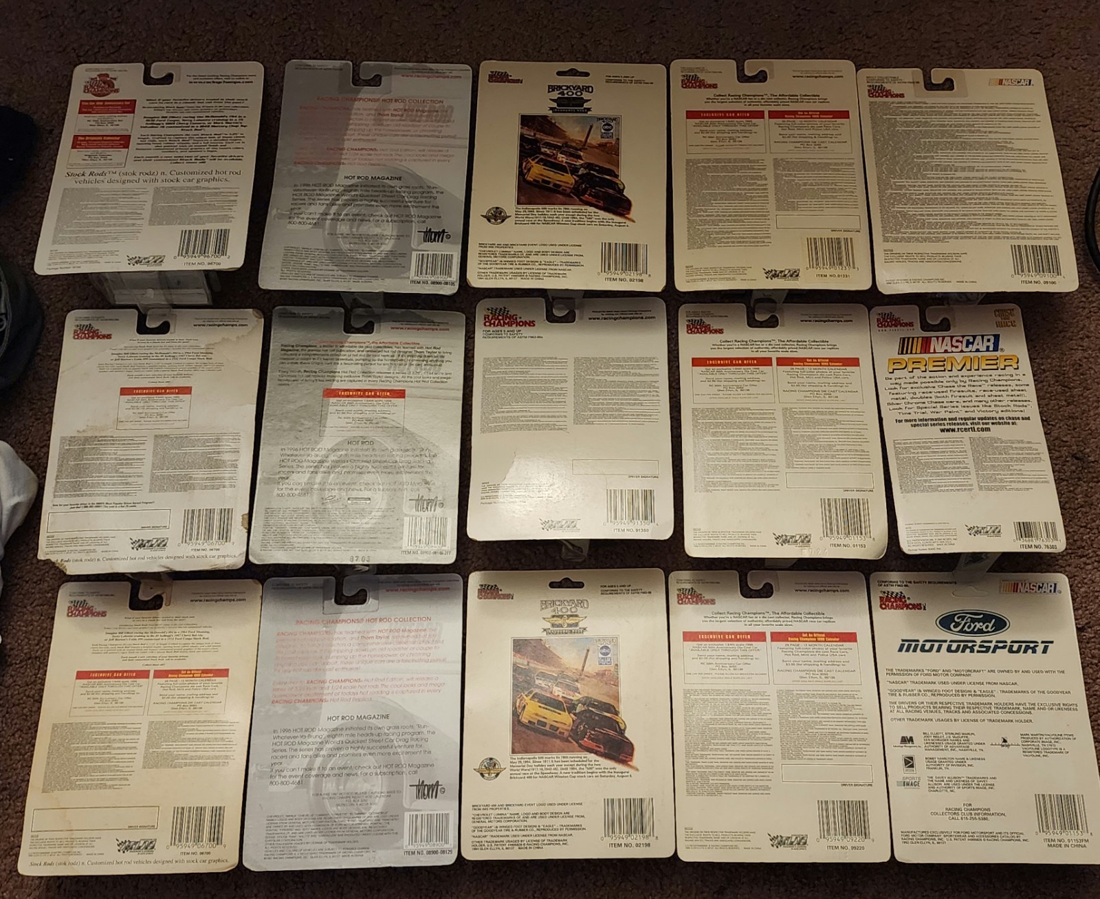 Racing Champions NASCAR Diecast Lot 15 Cars Stock Rods Hot Rod 50th Anniversary
