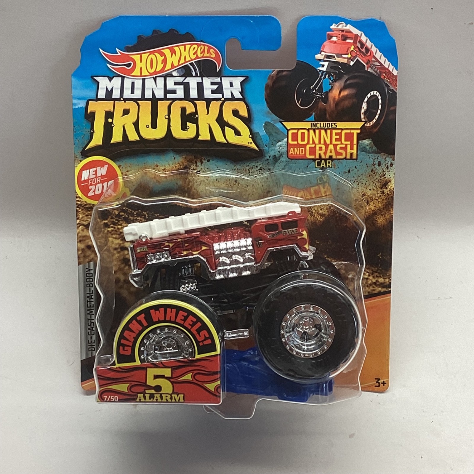 OHot Wheels Monster Trucks 2019 5 Alarm Hw Metro Truck Smoke Free Nice Card