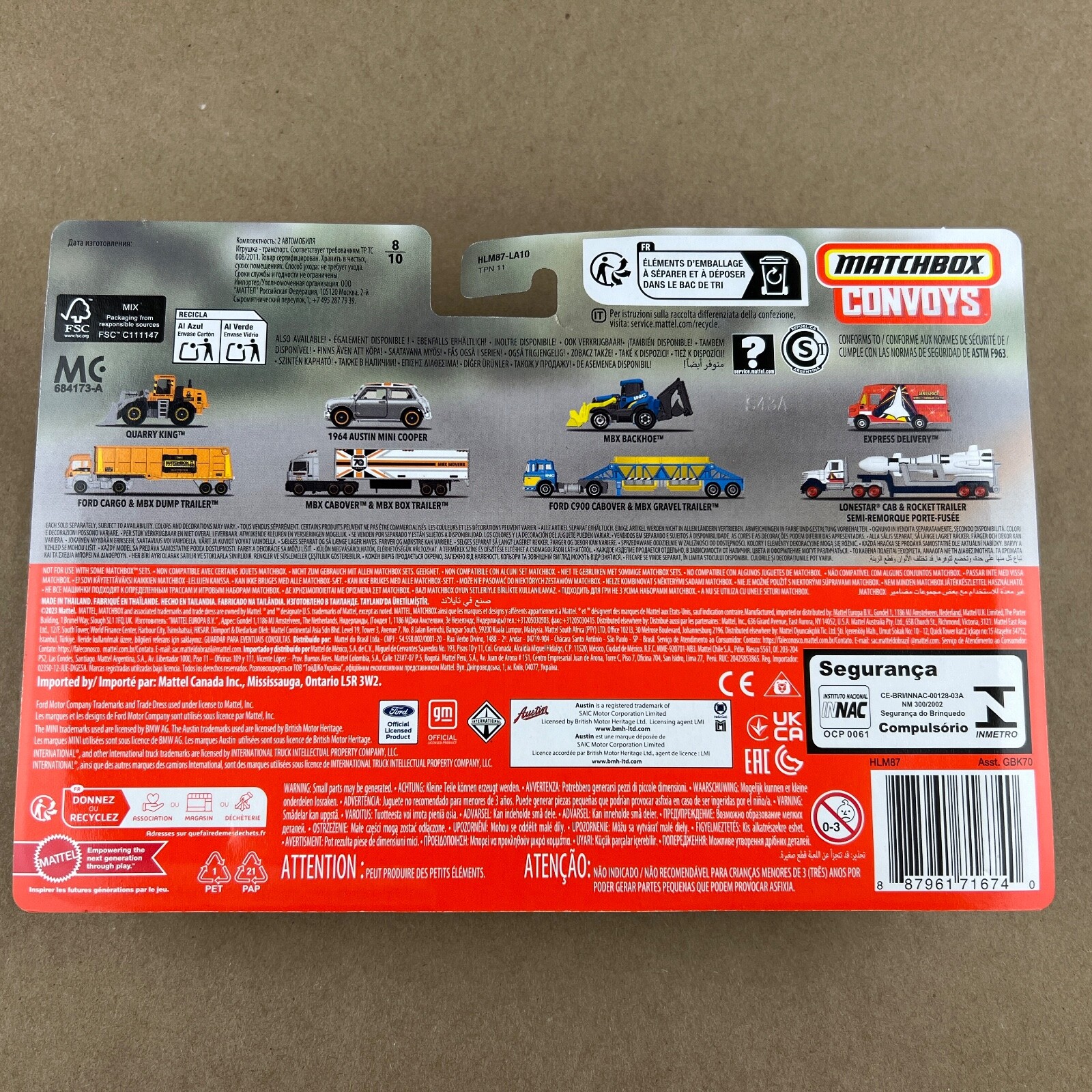 2024 Matchbox Convoys Ford C900 Cabover & Gravel Trailer Backhoe 1:64 Diecast