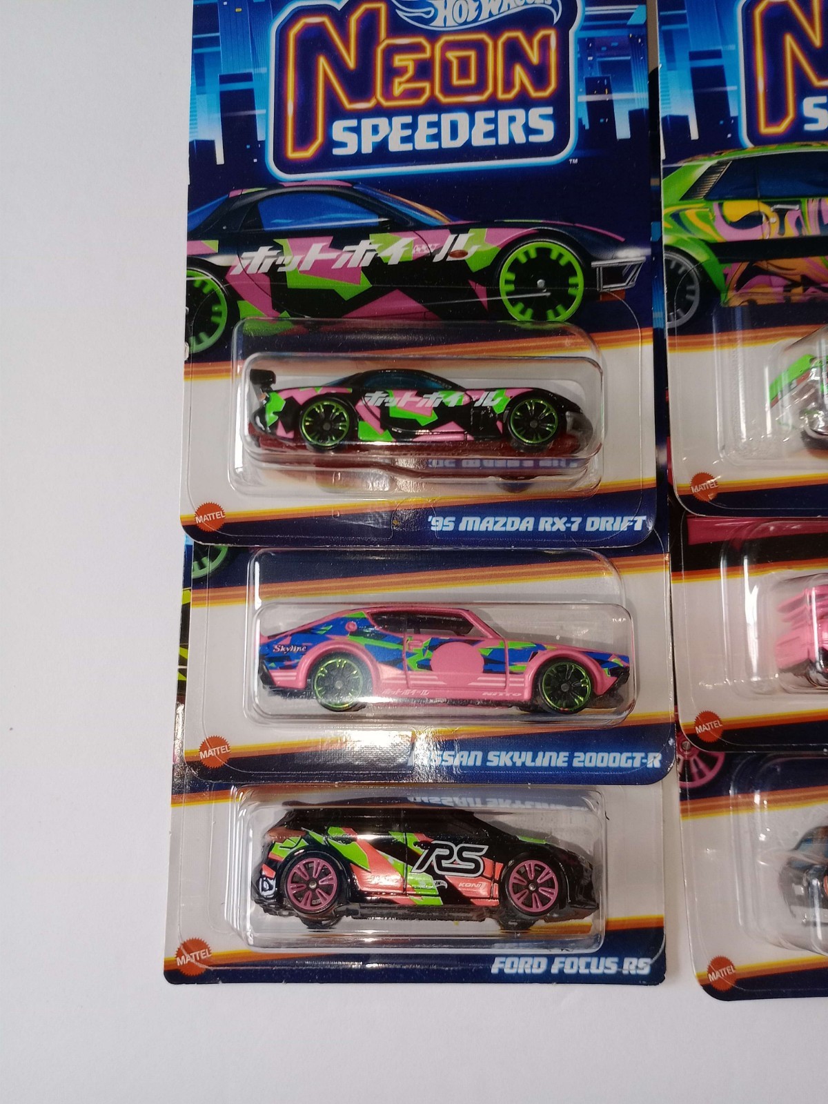Hot Wheels Lot Of 12 NEON SPEEDERS Honda / Nissan / BMW / Porsche / Toyota +