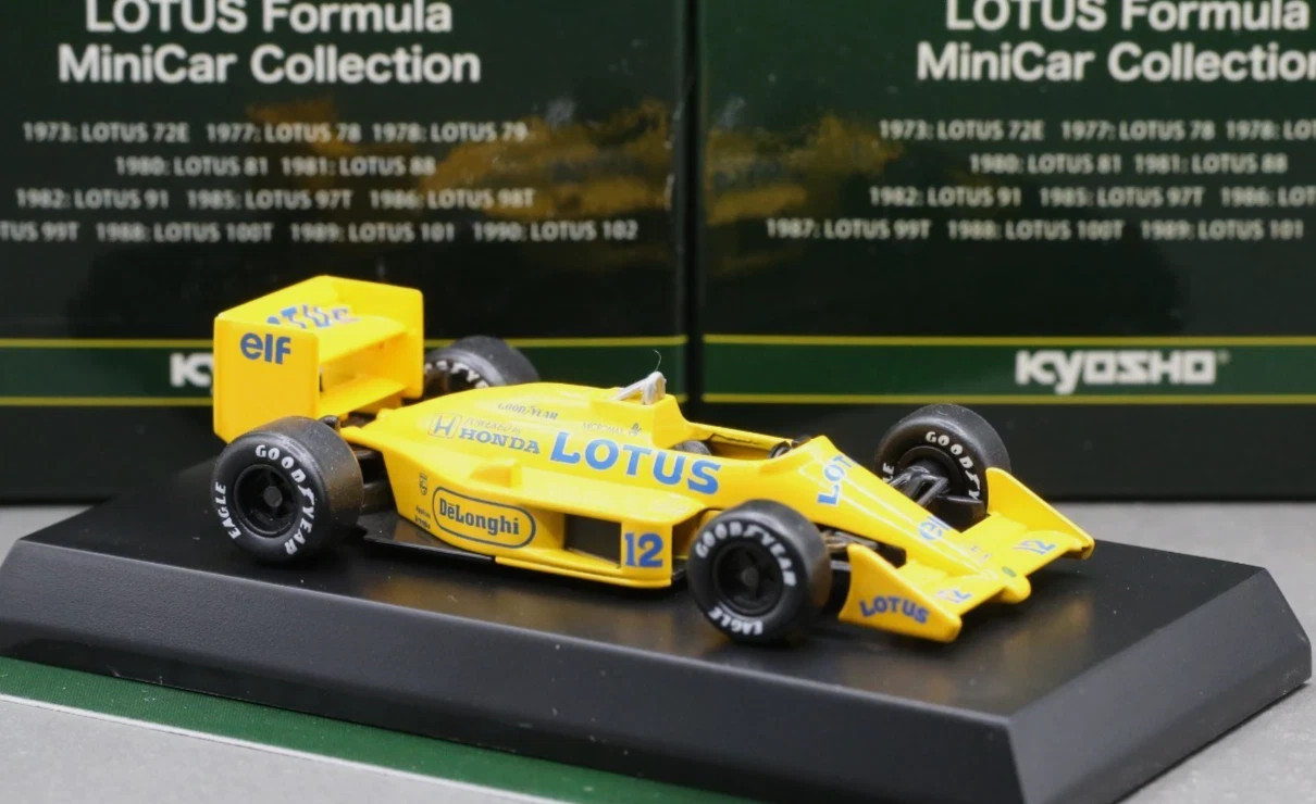 Kyosho 1/64 Lotus Classic Team Formula Collection Lotus 99T F1 Honda 1987 No.12