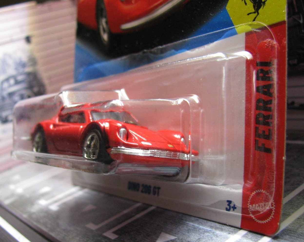 2026 Hot Wheels RED Ferrari Dino 206 GT, w/Real Riders Wheel Swap