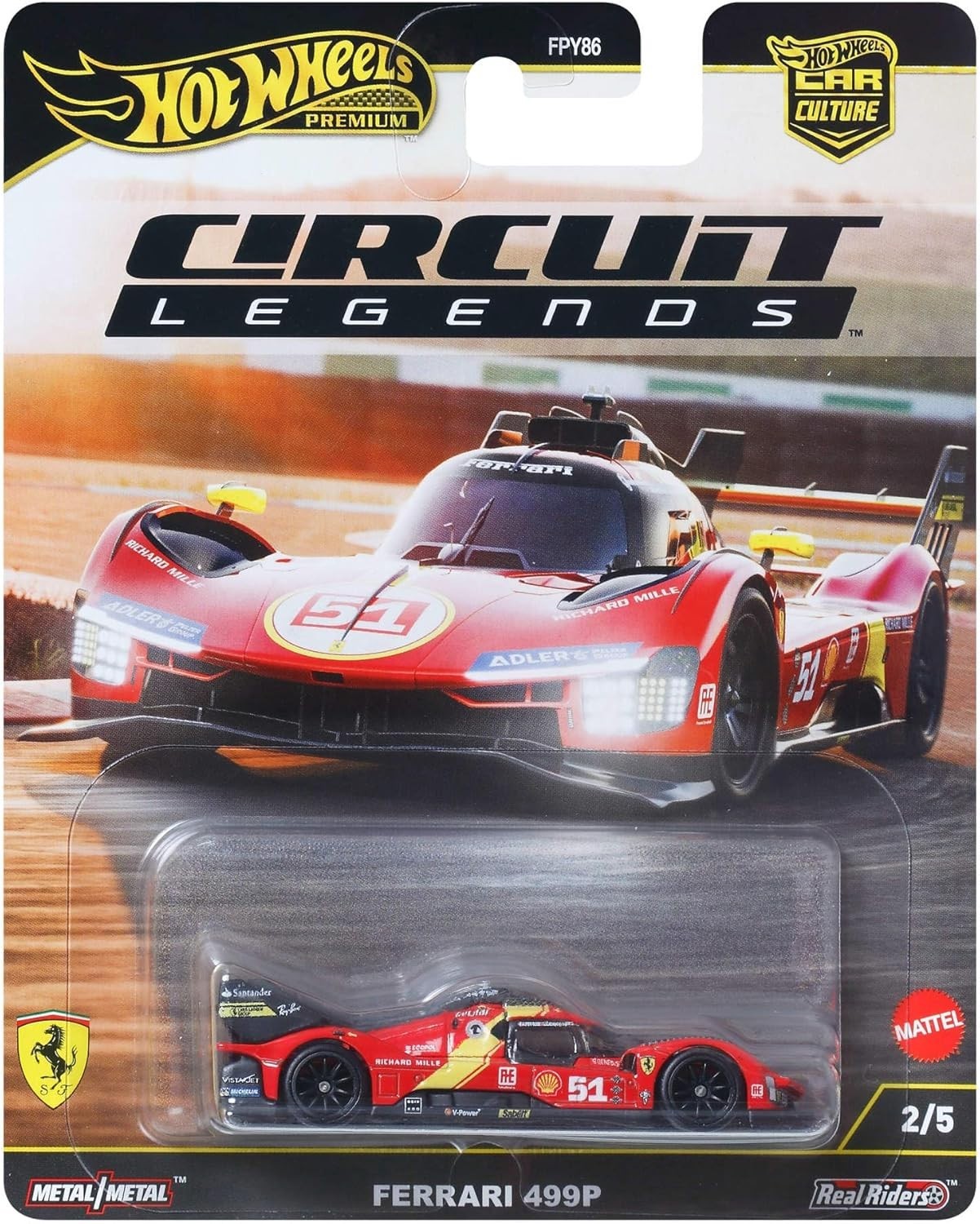 Hot Wheels Premium 2025 Car Culture “Circuit Legends” Ferrari 499P Red 1:64