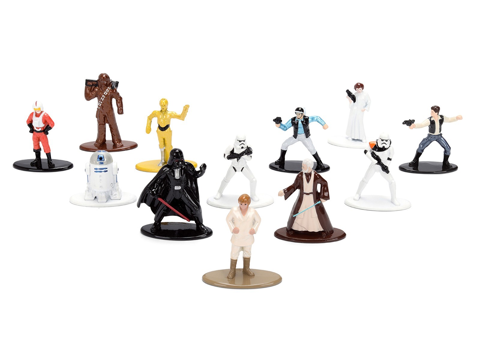 SET OF 12 DIECAST FIGURES “STAR WARS” NANO METALFIGS BY JADA 37360