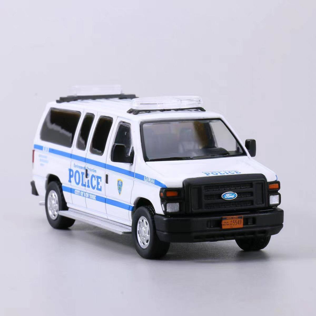 1:64 FOR Ford E350 FDNY New York Fire Department Ambulance Car Alloy Model Car