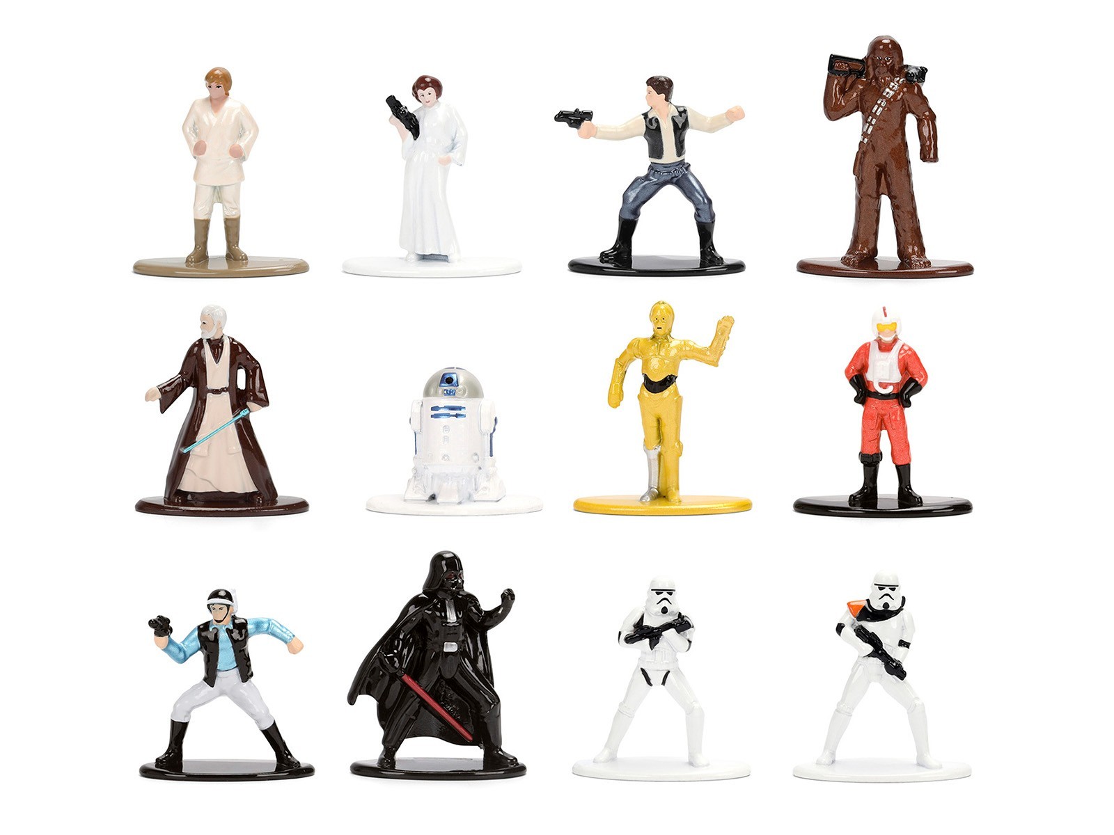 SET OF 12 DIECAST FIGURES “STAR WARS” NANO METALFIGS BY JADA 37360