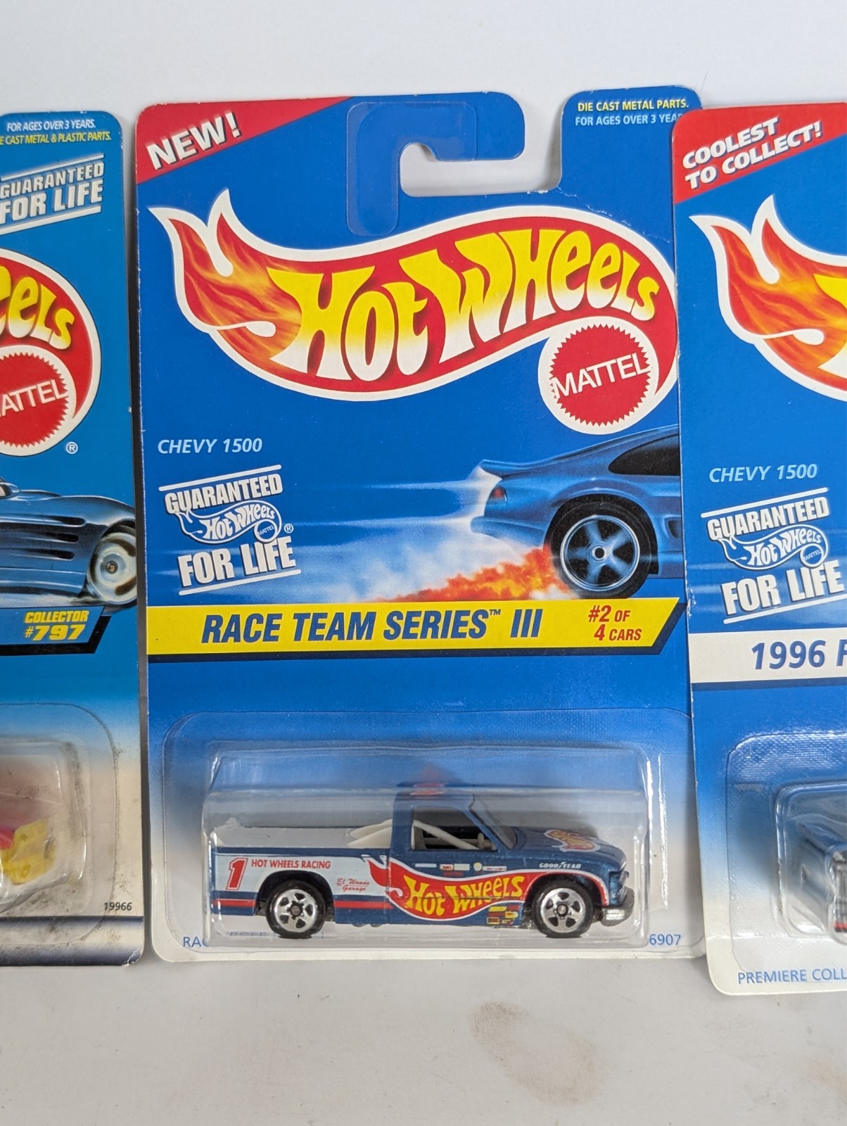Hot Wheels Blue Card Trucks Lot of 4 – Ram 1500 Chevy 1500