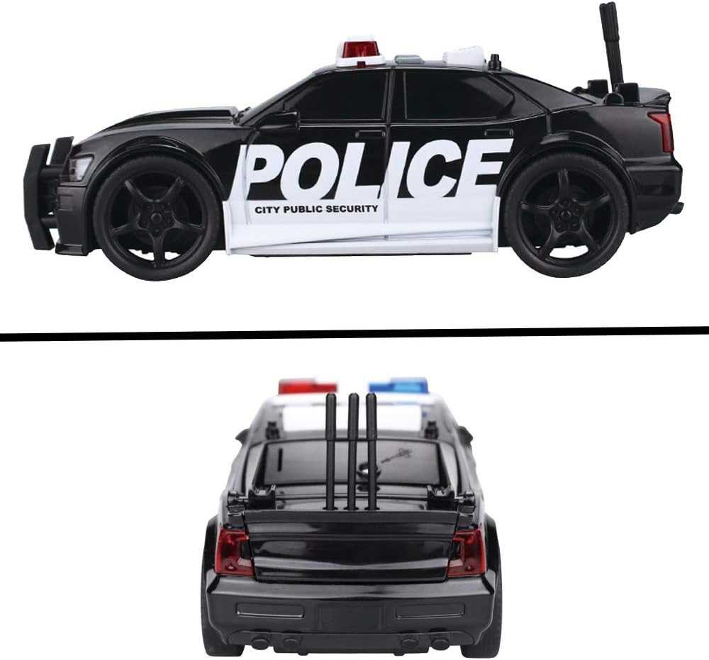 Police Car Toy Plastic Pursuit Rescue Vehicle with Sirnes Sound and Light for Ki