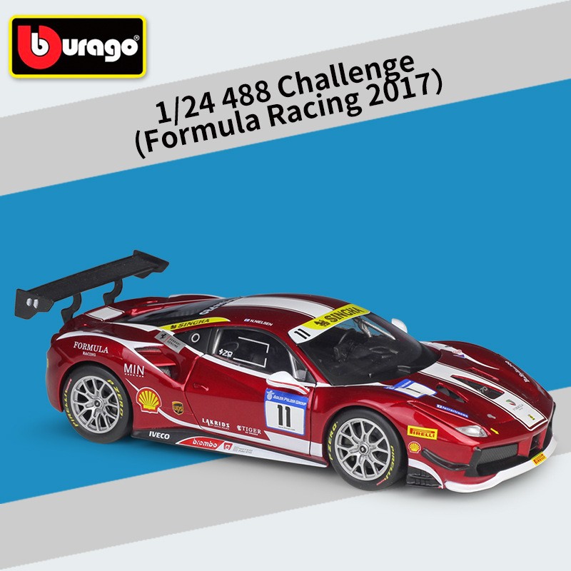 Bburago 1:24 Ferrari 488 Challenge Race Car Diecast Finished Model Collectible