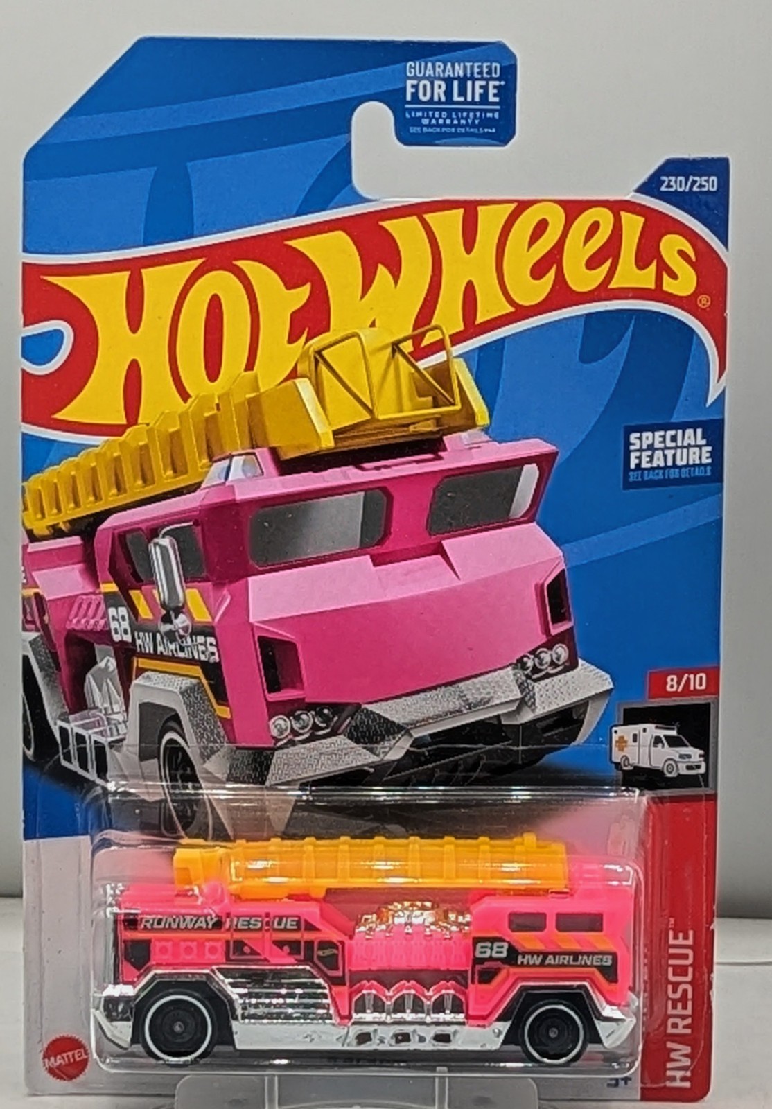 2022 Hot Wheels HW RESCUE 8/10 5 Alarm 230/250 Firetruck PINK