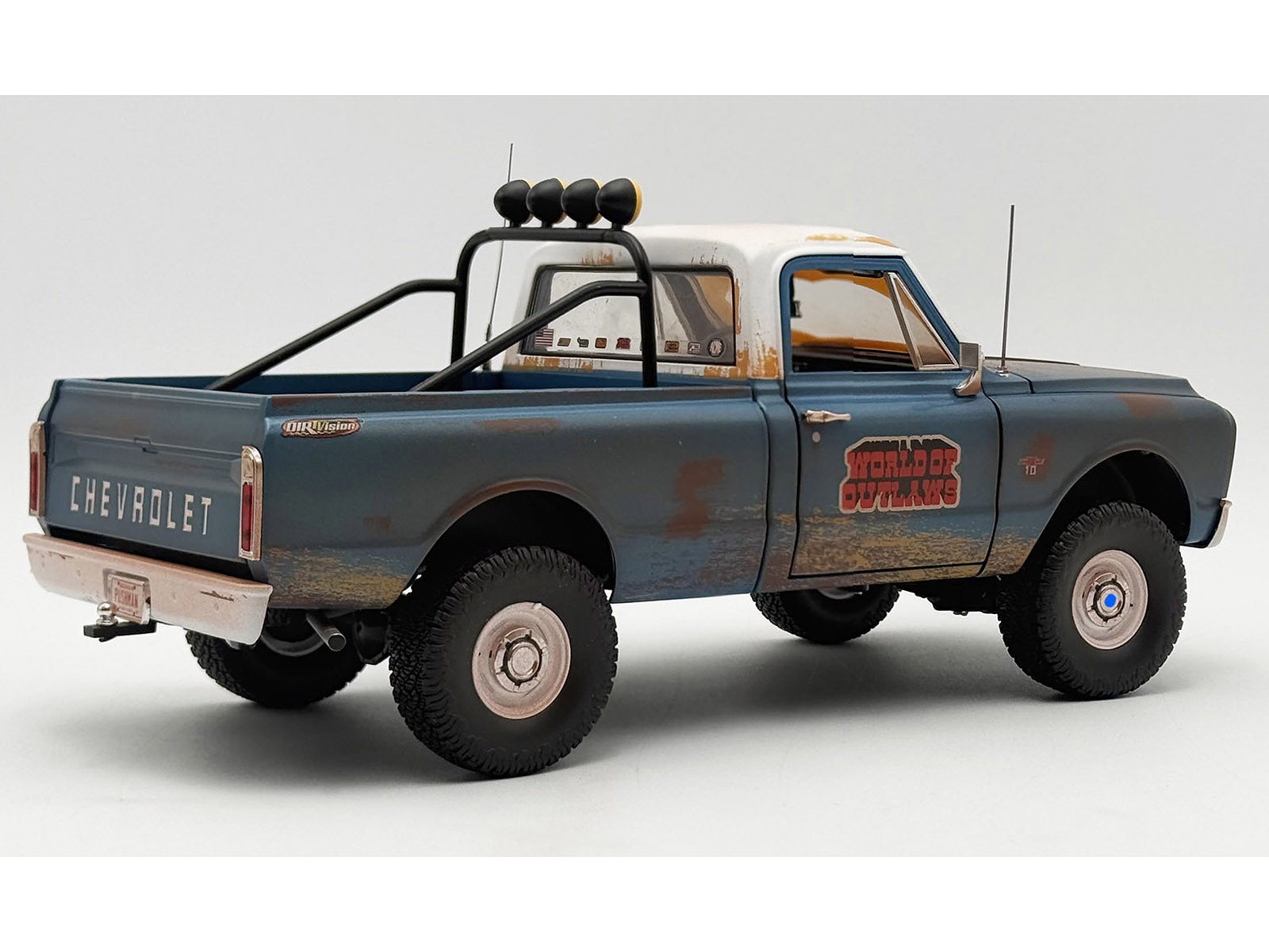 1967 CHEVROLET K-10 WORLD OF OUTLAWS PUSH TRUCK RUSTED 1/18 BY ACME A1807223