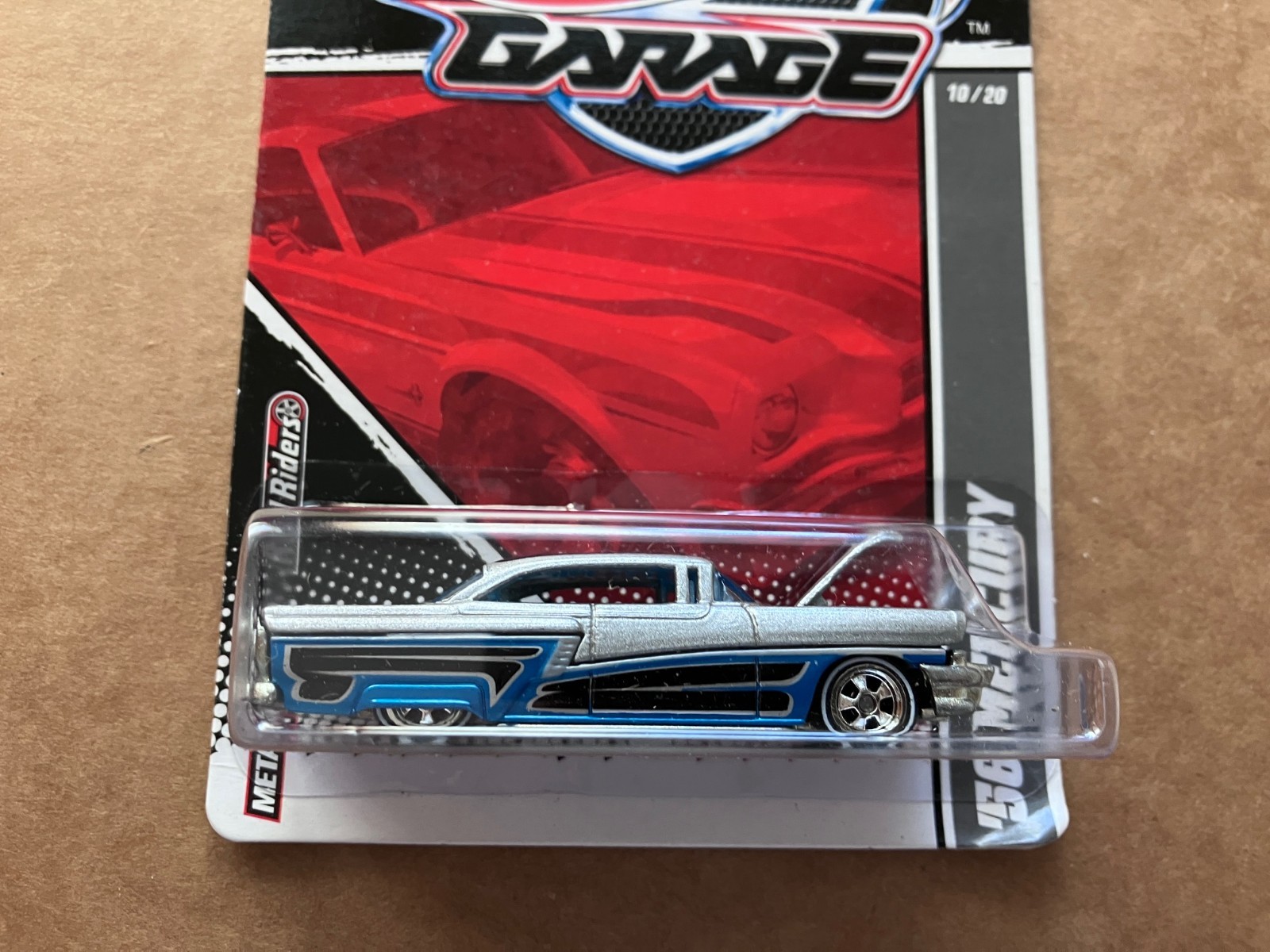 2010 Hot Wheels Garage ’56 Mercury Real Riders Silver, Blue and Black