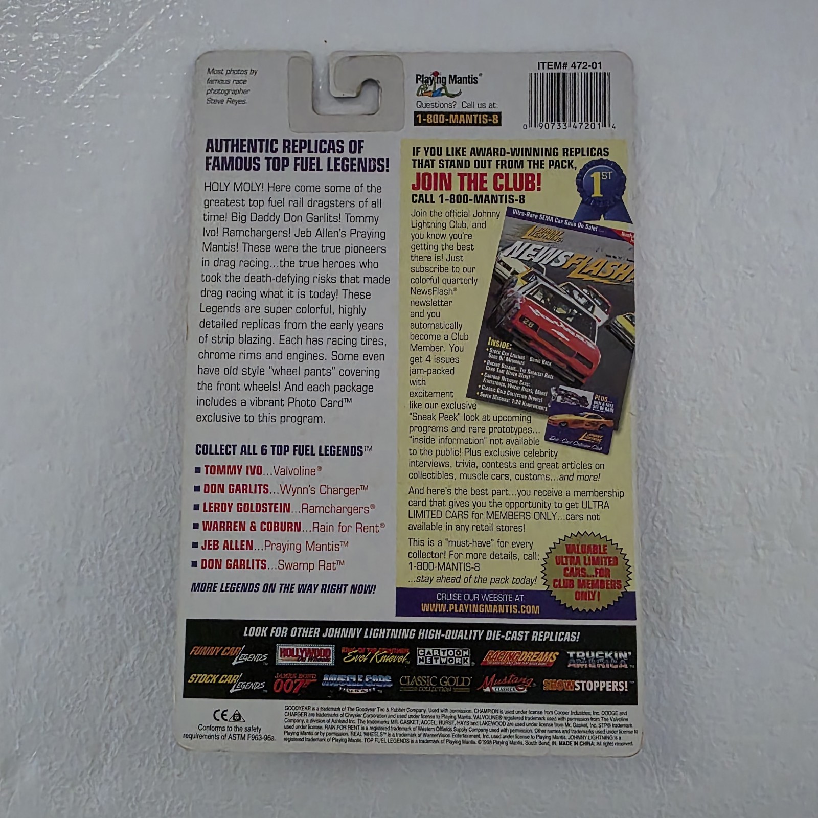 Johnny Lightning Top Fuel Legends 1:64 Roger Coburn Rain For Rent Season 1973