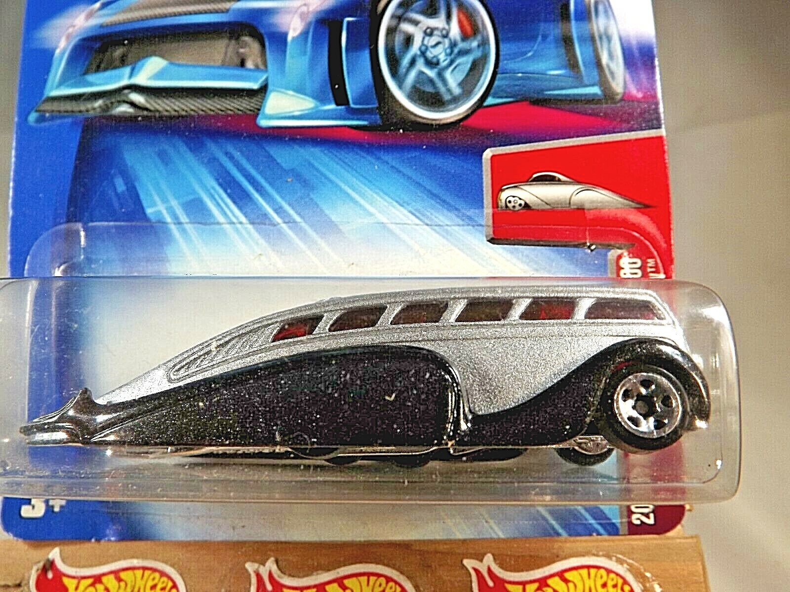 2004 Hot Wheels #49 First Editions 49/100 CROOZE LOW FLOW Silver & Black w/5 Sp