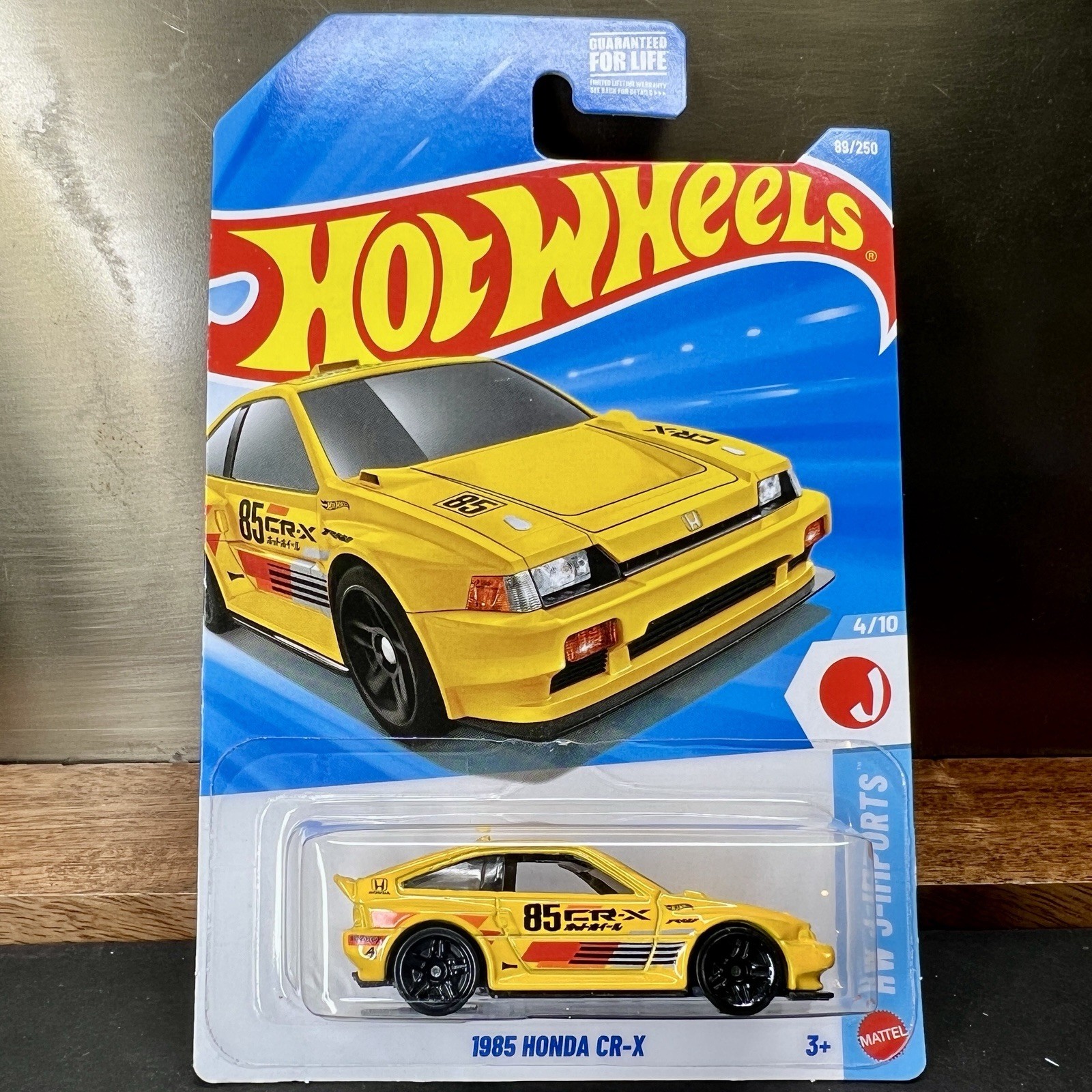2026 Hot Wheels 1985 Honda CR-X Yellow HW J-Imports 4/10 – 89/250