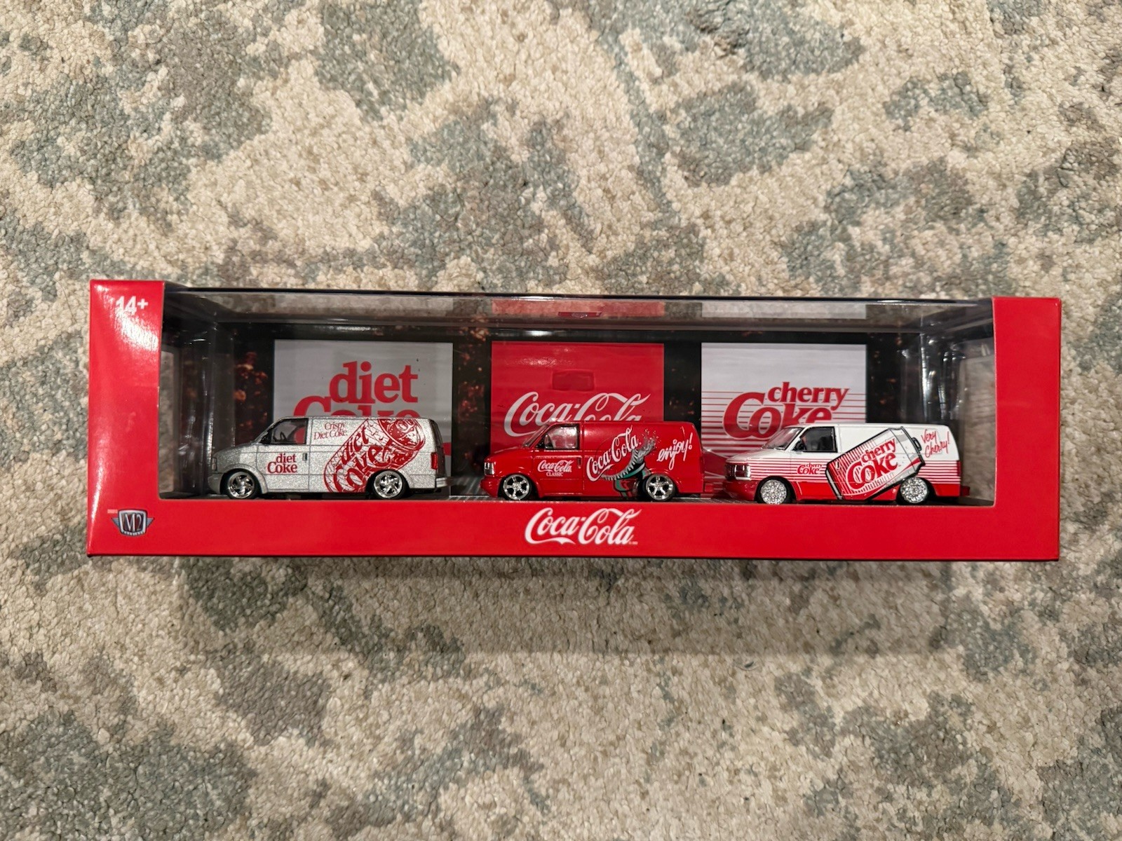 2026 M2 Machines 1996 GMC Safari Van Diet Coke, Coca Cola, Cherry Coke Hauler