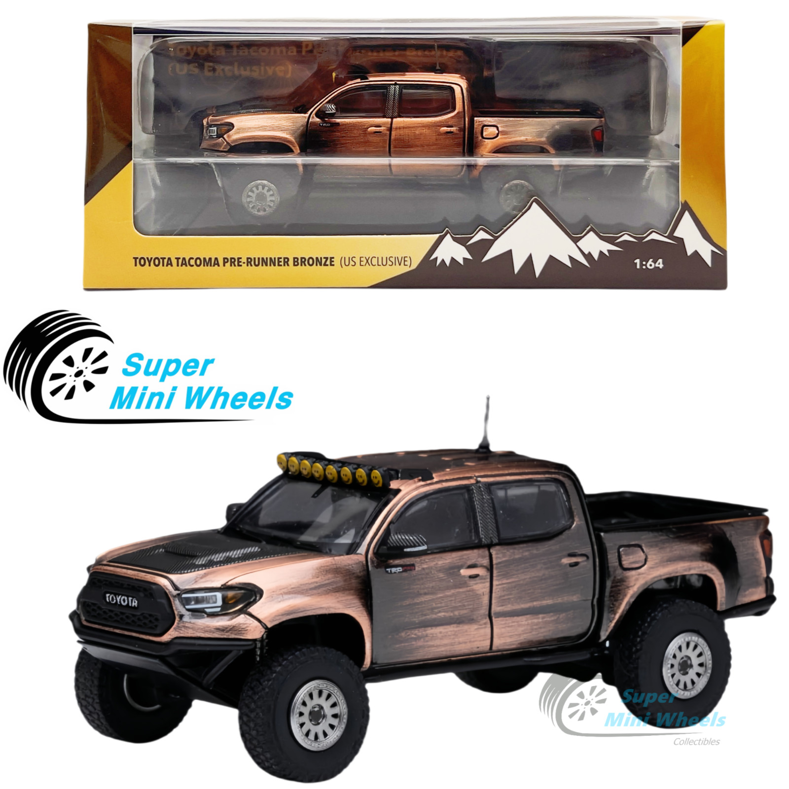 GCD 1:64 Toyota Tacoma Pre-Runner Brushed Bronze Color – US Exclusive