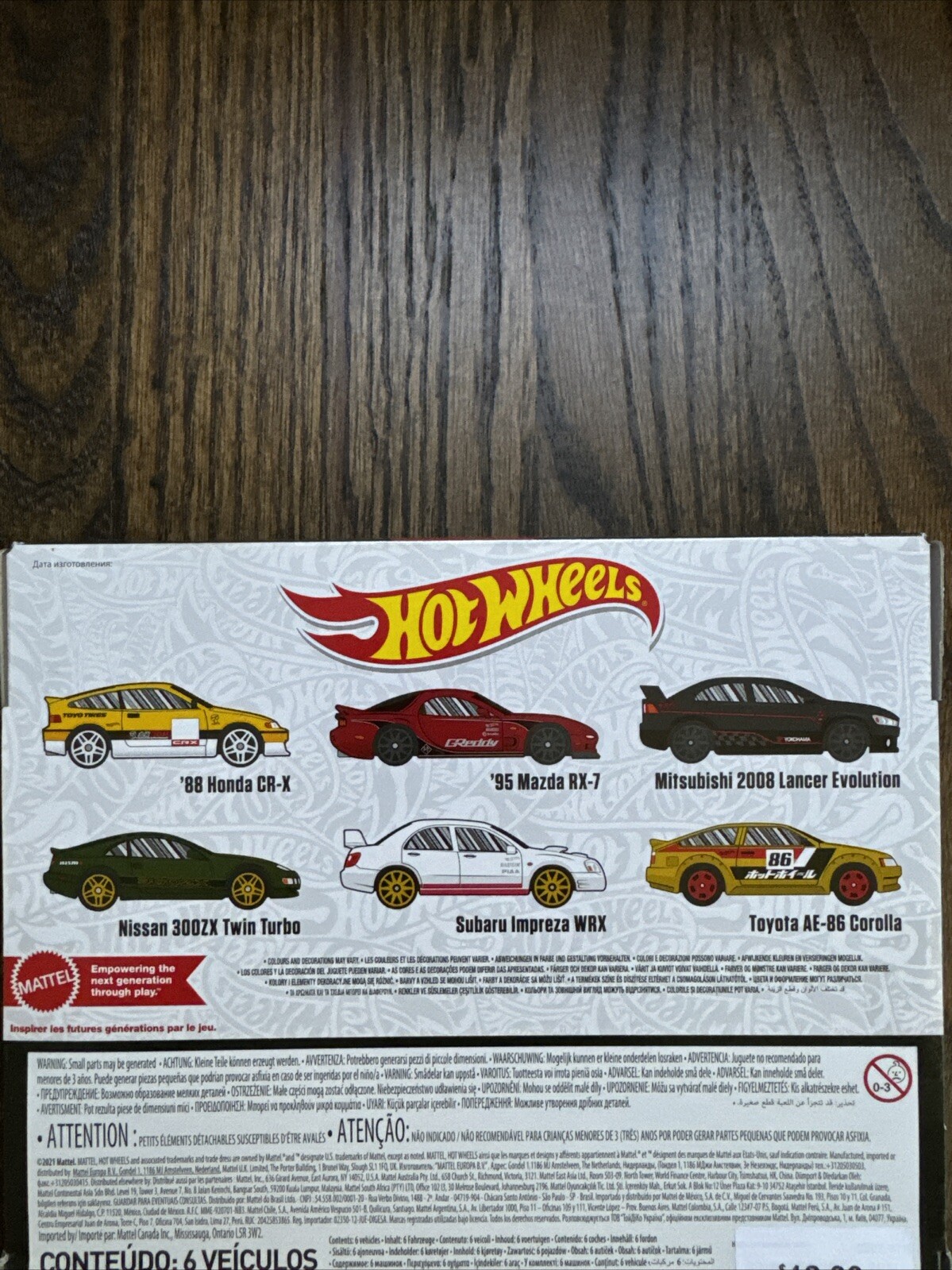 HOT WHEELS 2022 JDM 6 PACK PREMIUM HONDA CR-X MAZDA NISSAN TOYOTA JAPANESE CARS