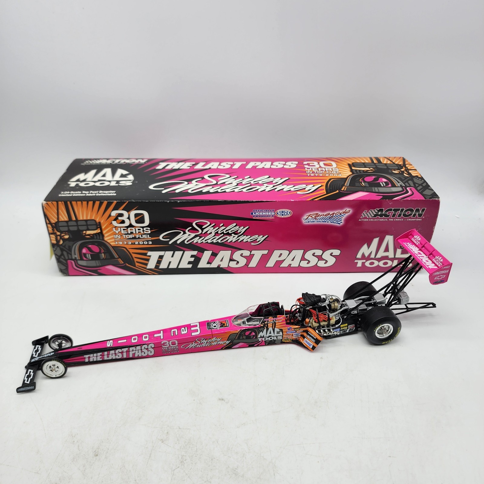 63D SHIRLEY MULDOWNEY Mac Tools/The Last Pass 2003 Top Fuel Dragster 1/24 W Box