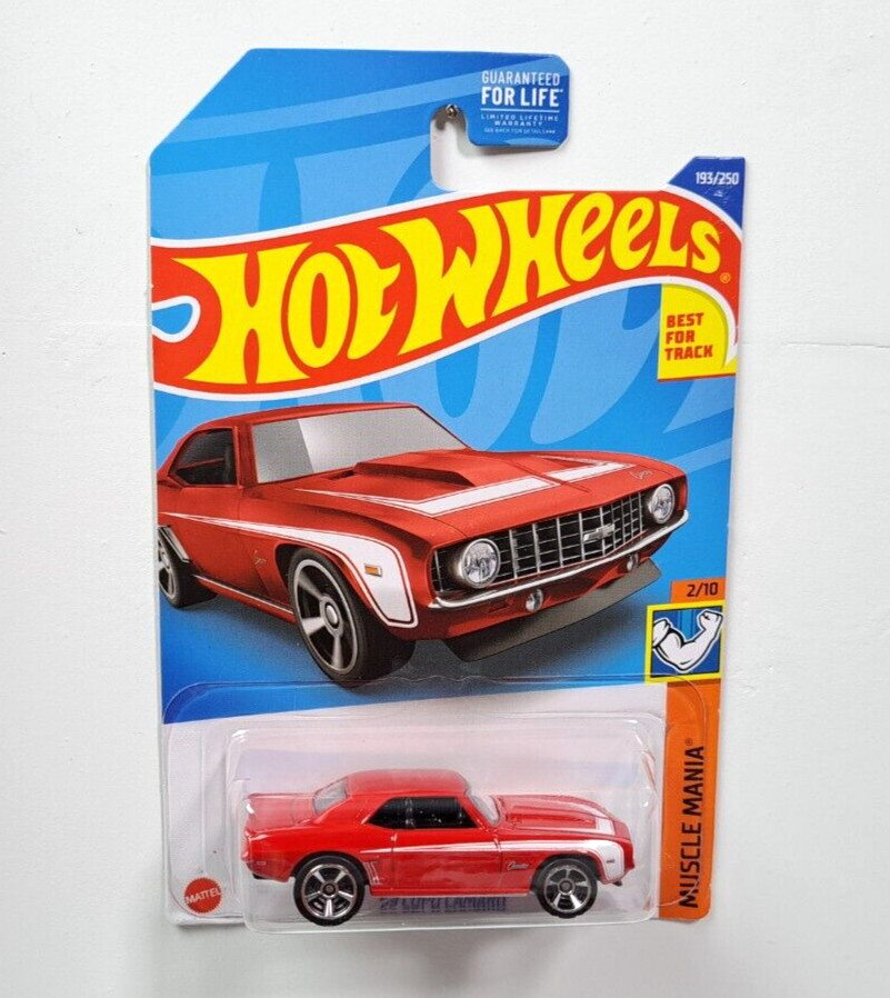 HOT WHEELS 2Pcs / MUSCLE MANIA -’69 Copo Camaro & ’75 Dodge Challenger.